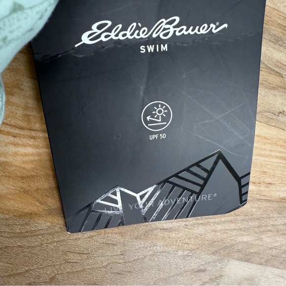 NWT Eddie Bauer Volley Swim Trunks Men’s XXL 44-46 Inseam 7” Green Fish Print - Picture 11 of 13